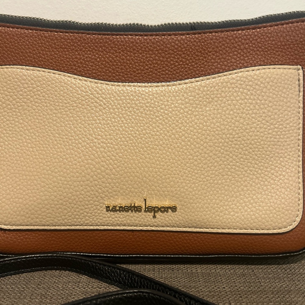 Nanette Lepore Brown and Cream Crossbody Bag - Picture 4 of 9